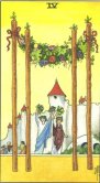 Four of Wands - Minor Arcana Tarot Card